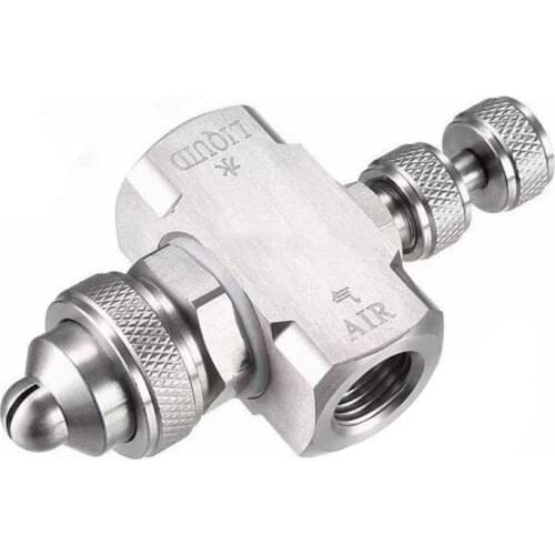 HEMAN Free Shipping Air Atomizing Nozzle, 1/4'' Thread Spray Atomizing Humidifying Nozzle Two-fluid Gas-water Mixing