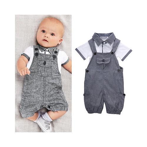 Emmababy Baby Boys 2PCS Set Toddler Kids T-shirt Tops Pants Outfits