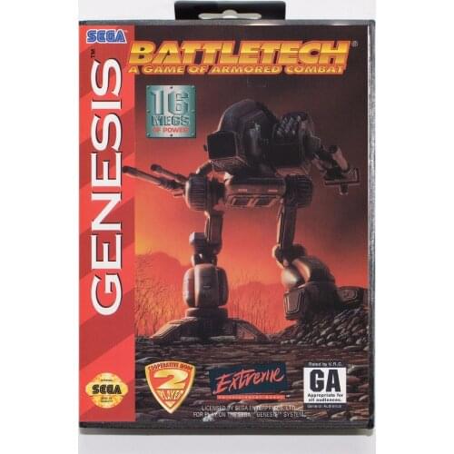 Battletech Game Cartridge 16 bit MD Game Card With Retail Box For Sega Mega Drive For Genesis