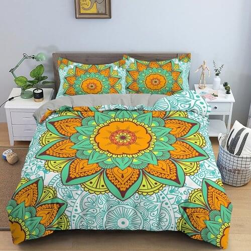 Mandala Pattern Duvet Cover Sets Bedding Set Queen King Size for Kids Bedroom Bedding Home Textile