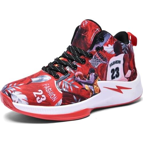 High-top Big Size Basketball Shoes Men Outdoor Sneakers Men Wear Resistant Cushioning Shoes Breathable Sport Shoes Unisex