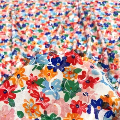 Lace133 18MM Printed Knit Sequined Fabrics For Evening Dress Stage Costume Clothing Wedding Party Decoration Sequins Clothes