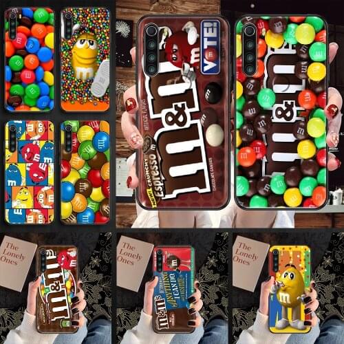 M&Ms MM Chocolate Brand Phone case For Xiaomi Redmi Note 7 7A 8 8T 9 9A 9S 10 K30 Pro Ultra black tpu shell silicone hoesjes 3D