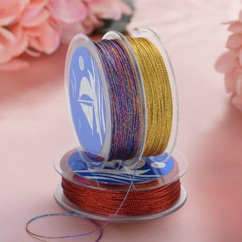 Oar 0.6mm 9 strand DIY accessories hand woven bracelet necklace gold wire gold and silver wire color gold wire tassel cord