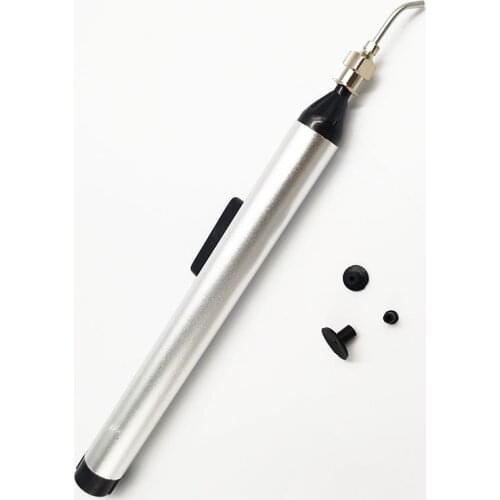 IC SMD Vacuum Sucking Suction Pen Remover Sucker Pump IC SMD Tweezer Pick Up Tool Solder Desoldering with 3 Suction Headers