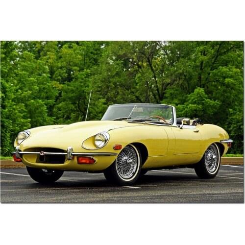 1968 Jaguar E-Type Convertible Poster Canvas Paintings Wall Art Pictures Prints for Living Room Home Decor