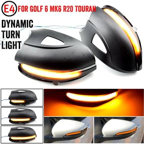 Turn signal LED dynamic side mirror flashing indicator light sequentially For VW Volkswagen Golf 6 MK6 GTI R20 2008-2014