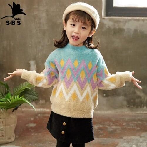 Thicken Girls Sweater 2019 New Arrival Childrens Clothes Girl Warm Sweater Kids Bottoming Sweater Christmas Sweaters