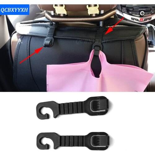2pcs/lot Universal Cute Car Back Seat Headrest Hanger Holder Hook for Bag Purse Cloth Grocery Storage Auto Fastener Clip