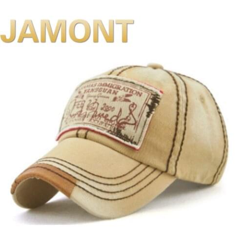 JAMONT Women Men vintage cotton baseball cap for women men autumn winter retro snapback hat washed trucker bone gorras