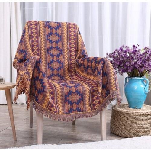 Mandalas Ethnic Vintage Floral Morocco Style Sofa Throw Washable Bedroom Living Room Blanket Geometric Figure