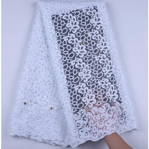 High Quality African Lace Fabric Pure White Milk Silk Applique Lace French Tulle Lace Fabric For Nigerian Wedding Dress 1630