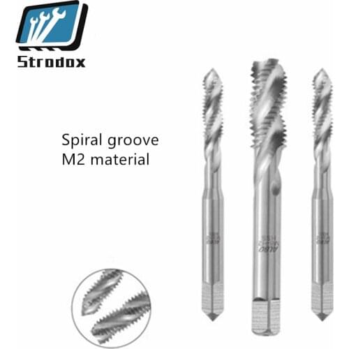 10 PCS Spiral tap wire tapping fine teeth machine tap tapping drill High-speed steel thread metric taps m2m3m4m5m6m8m10m12