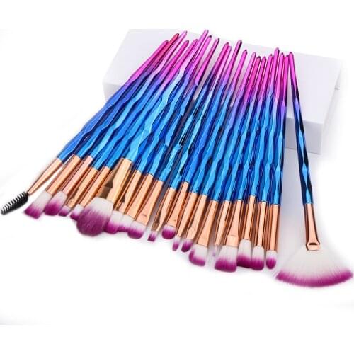 20Pcs Diamond Makeup Brushes Set Powder Foundation Blush Blending Eye shadow Lip Cosmetic Beauty Make Up Brush pincel maquiagem