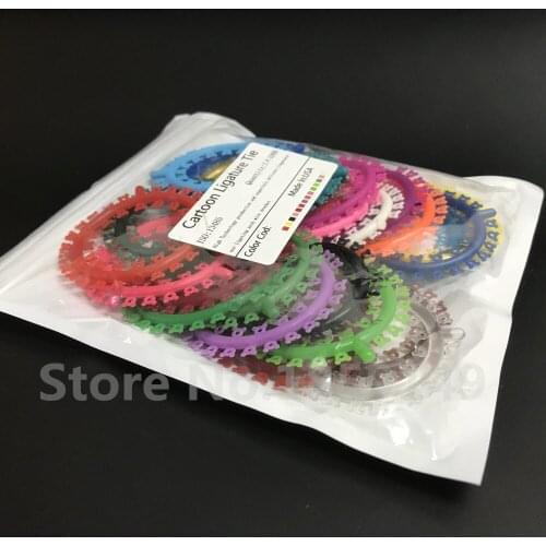 25PCS/bag Dentist Products Dental Orthodontic Cartoon Ligature Ties