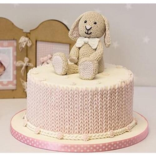 3D Knitting Wool Fondant Silicone Molds Lace Pattern Cake DIY Decorating Baking Moulds Candy Tools Cake Chocolate R7M8