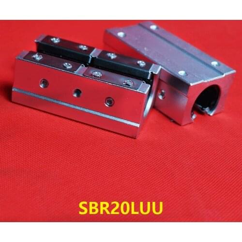 4pcs/lot SBR20LUU/SME20LUU Open Type Linear Ball Motion Bearing Sliding Block for SBR20 20mm linear guide rail CNC router