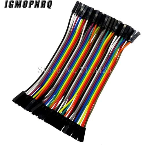 40pcs 10cm 2.54mm 1pin 1p-1p female to female jumper wire Dupont cable