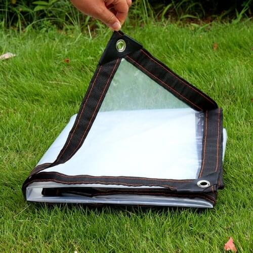 Home Garden Rainproof Accessories Transparent Rainproof Shade Cloth Tarpaulin Lightweight Waterproof Tarp Cover Tent Shelter 4m
