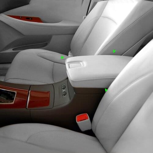 Car Accessories Center Console Lid Armrest Box Leather Cover Sticker Trim For Lexus ES350 2007 2008 2009 Gray Color