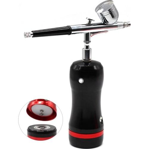 Wireless Rechargeable Portable Makeup Airbrush Kit With Mini Air Compressor Spray Pen For Tattoo Nail Art Paint Cake