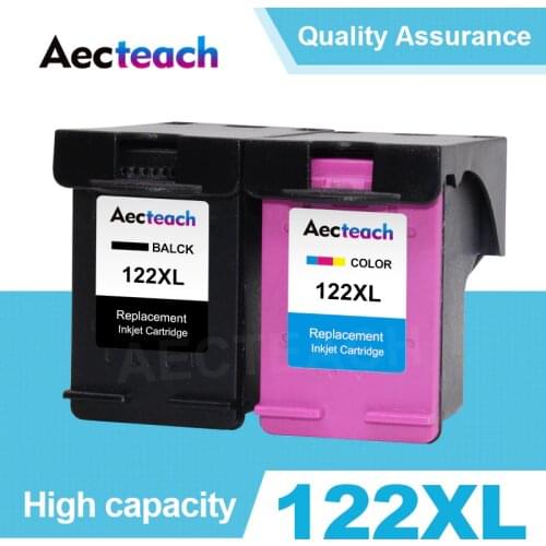 Aecteach Compatible 122XL Ink Cartridge Replacement For HP 122 For Deskjet 1000 1050 2000 3052A 3054 2050s 3000 3050A Printer