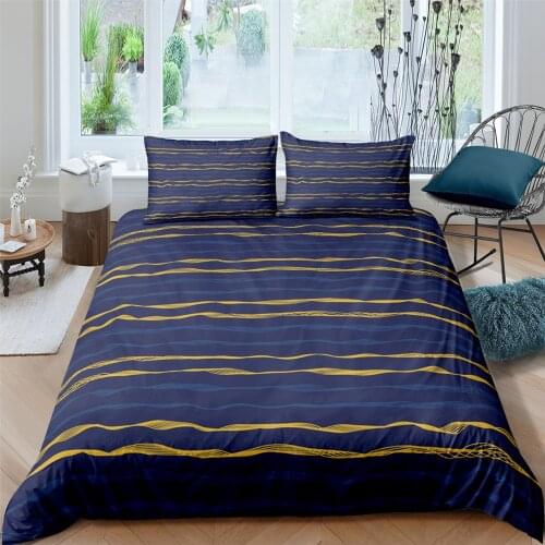 Geometric 3d Bedding Set Home Textile Boho Stripe Duvet Cover Set Child Kids Bedding Bedclothes Soft Lightweight Comforter Cover