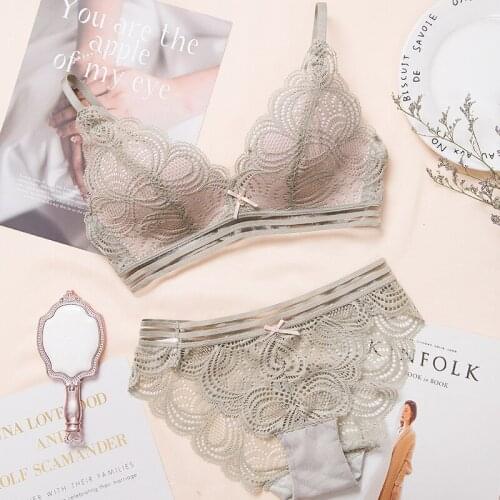 Lingerie Set Sexy Bra Push Up Underwear Women Set Girl Bralette Transparent Lenceria Langerie Feminina Lace Ropa Linterior Panty