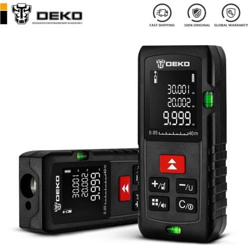 DEKO LRE521 Laser Distance Meter 40/50/70/100M Angle Display Dual Laser Rangefinder Distance