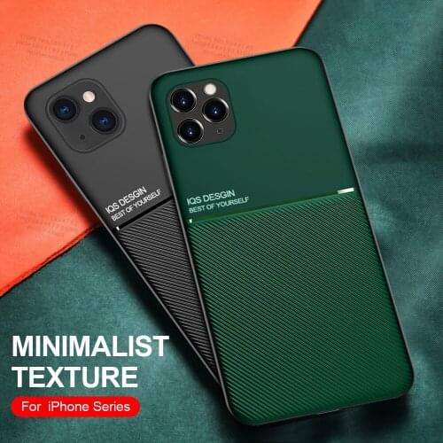 Magnetic Car Holder Phone Case For Apple iPhone 13 Leather TPU protective shell for iphone i phone 13 pro max mini Back Shell