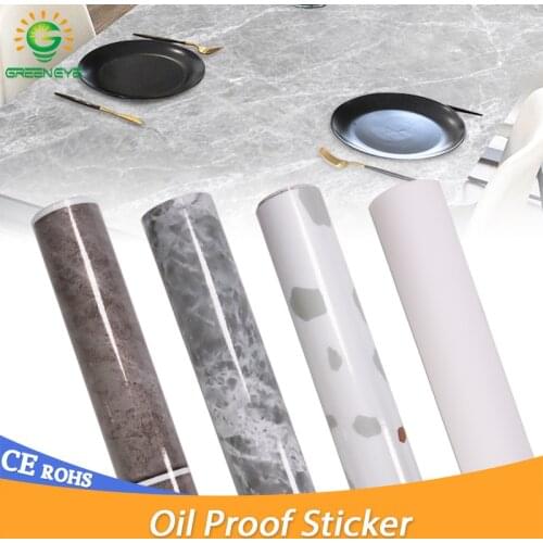 60cm x 10Meter Oil and WaterProof Wall paper Resistant Kitchen Bar Desktop DIY Home Decoration Marble Pattern Wall Stickers