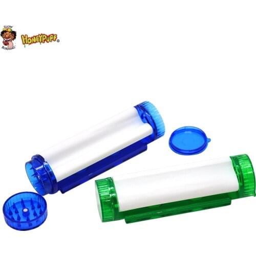 HONEYPUFF Multifunction Rolling Machine With Herb Grinder Storage Case Tobacco Roller Cigarette Maker For 110MM Rolling Paper