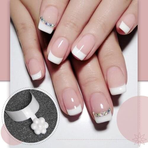 French Nail Tips False Nails 100PCS DIY Decoration Fake Nails Half Nail Art Tips Acrylic UV Gel Nail Art Salon Manicure Tools