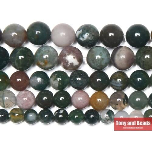 Free Shipping Natural Stone Smooth Indian Agates Round Loose Beads 15" Strand 3 4 6 8 10 12 14MM Pick Size For Jewelry