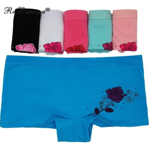 Underwear For Women Cotton Boxer Panty 5pcs/Set Femme Boyshort Underpants Female Breathbale Sexy Panties Print Boxer shorts