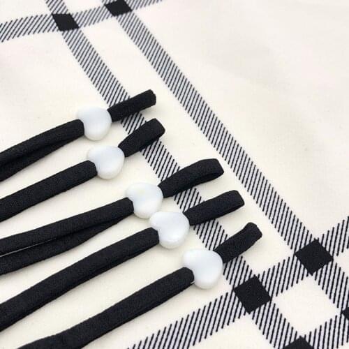 100PCs New Adjustable Beads Anti-slip Mask Buckle Elastic Band Cap Plastic Flat Spiral Buckle Stopper Ear Cord Drawstring Button