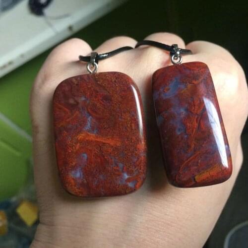 Natural red moss agate stone beads pendant natural gemstone necklace pendant fine jewelry for woman for gift wholesale