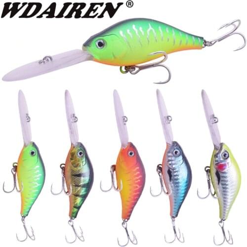 1Pcs Crank Bait Fishing Lures 15g 10.5cm Deep Dive Wobblers Artificial Crankbait Bass Pike Trolling Minnow Carp Pesca Tackle