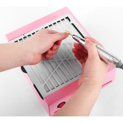 40W Strong Power Reusable Filter Vacuum Cleaner Nail Dust Collector Nail Art Dust Suction Machine Manicure Salon Nail Art Tools
