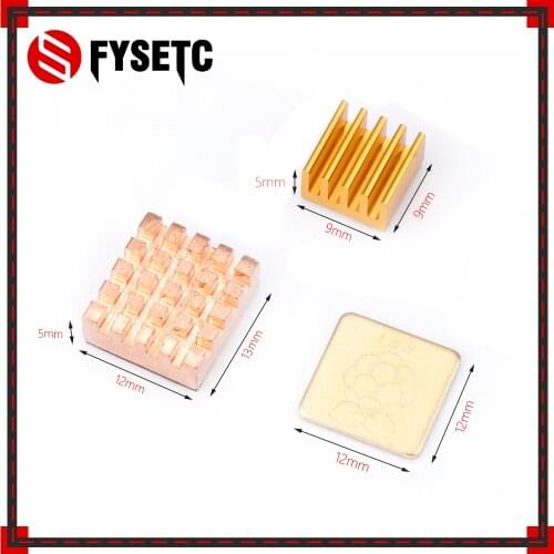 Raspberry Pi 3 Model B + Plus Heat Sink 1 Aluminum + 2 Copper with Logo Cooling Pad disipador Heatsink for Raspberry Pi 3 B+/3