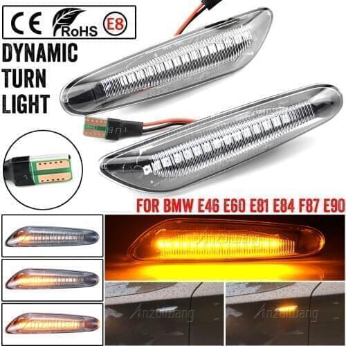 For BMW E46 E36 E60 E61 E90 E92 E93 X1 E84 X3 Led Dynamic Turn Signal Light Side Fender Marker Sequential Blinker Lamp