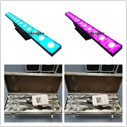 8pcs with flightcase new12x3w led matrix bar rgb washer smd dmx led pixel controller indoor led wash Beam 2in1 wall washer light