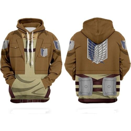 Anime Attack on Giant Cosplay Sweatshirt 3d Print Fashionable Hooded Sweatshirt Winter Unisex Adult Kids Casual Cosplay Costume