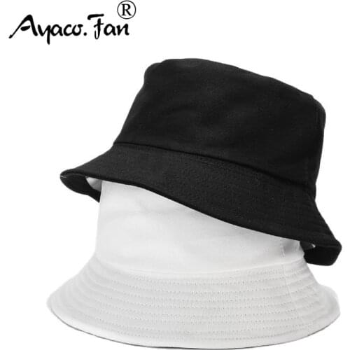 Solid Women Bucket Hat Two Side Wear Candy Colors Sun Hat Outdoor Sports Travel Beach Caps Fishermen Hats Hip Hop Female Cap