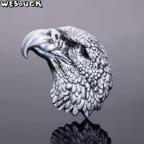 WesBuck Brand New Style Eagle belt buckle Silver Color Metal For 4cm Wide Belt Men Women Jeans accessories