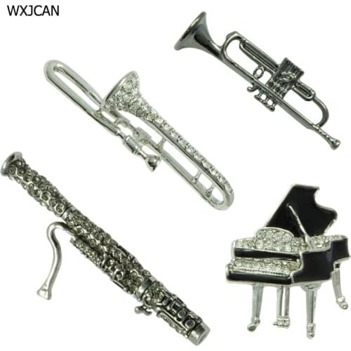 WXJCAN Western instruments instrument brooch Flute trombone Piano Piccolo Flute Clarinet