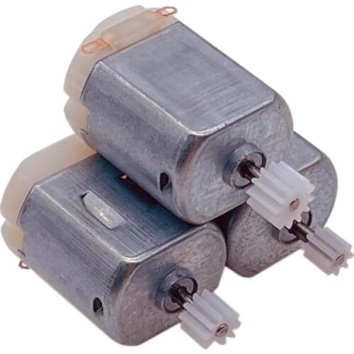 3Pcs/ 130 Small DC motor 3V-5V Micro motor Four-wheel motor Childrens toy motor accessories 8 teeth/10 teeth/12 teeth