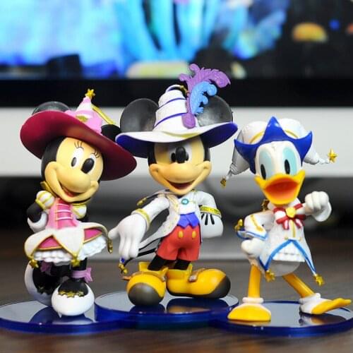 Disney 3pcs/lot Action Figures Toy Plastic Pvc Mickey Minnie Daisy Collection Model Christmas Gifts Dolls Toys For Children
