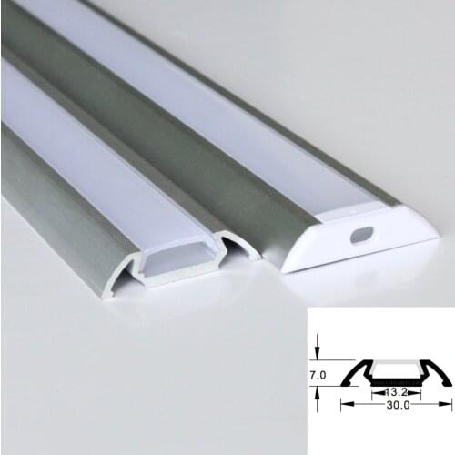 40m(20pcs) a lot, 2m per piece, Anodized diffuse cover aluminum led channel for led strip light AP3007
