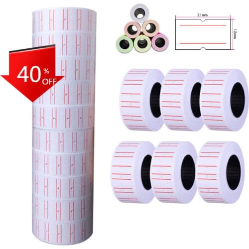 5 Roll Colorful Adhesive Price Label Paper Tag Mark Sticker For MX-5500 Tag Gun Labeller Price Stickers 5 Colors